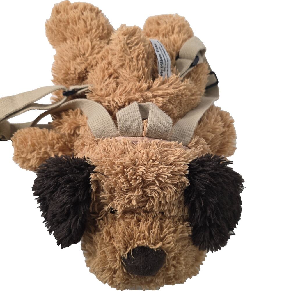 My Pillow Pets Brown Dog Plush Backpack Kids Stuffed Animal Adjustable Straps